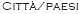 Città/paesi